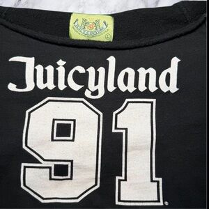 Juicy Couture Juicyland 91 Black Y2K Crewneck USA Made L